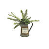 Vickerman 12" Artificial Green Fern in Rustic Tin Image 1