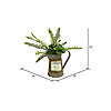 Vickerman 12" Artificial Green Fern in Rustic Tin Image 2