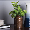 Vickerman 12" Artificial Green Pothos Leaf Bush - 3/pk Image 3