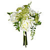 Vickerman 12'' Artificial White Rose Bouquet, Pack of 2 Image 1