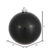 Vickerman 12" Black Candy Ball Ornament Image 1
