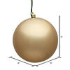 Vickerman 12" Cafe Latte Candy Ball Ornament Image 1
