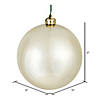 Vickerman 12" Champagne Shiny Ball Ornament Image 1