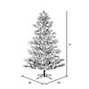 Vickerman 12' Flocked Alder Long Needle Pine Artificial Christmas Tree Image 1