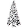 Vickerman 12' Flocked Atka Slim Artificial Christmas Tree, Unlit Image 1