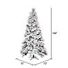 Vickerman 12' Flocked Atka Slim Artificial Christmas Tree, Unlit Image 2