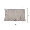 Vickerman 12" Proper 20" Gray Plaid with Fringe Cotton Pillow Image 1