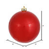 Vickerman 12" Red Candy Ball Ornament Image 1