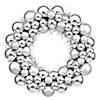 Vickerman 12" Silver Shiny and Matte Ball Wreath Image 1