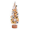 Vickerman 12" Vintage Tabletop Frosted Gold Artificial Christmas Tree, Gold, Silver Ornament. Image 1