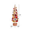 Vickerman 12" Vintage Tabletop Frosted Gold Artificial Christmas Tree, Red, Gold, Silver Ornament. Image 1