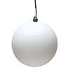 Vickerman 12" White Candy Ball Ornament Image 1
