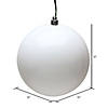 Vickerman 12" White Candy Ball Ornament Image 1