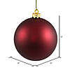 Vickerman 12" Wine Matte Ball Ornament Image 2
