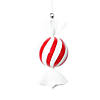 Vickerman 13" Red Round Swirl Candy Ornament. Image 1
