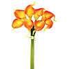 Vickerman 14'' Artificial Orange Calla Lily. Eight stems per pack Image 1