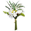 Vickerman 14'' Artificial White Peony Bouquet, Pack of 2 Image 1