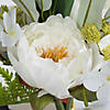 Vickerman 14'' Artificial White Peony Bouquet, Pack of 2 Image 2