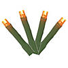 Vickerman 144 Orange LED Cluster Light Set, 24' Christmas Light Set, Green Wire Image 1