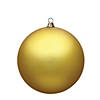 Vickerman 15.75" Gold Matte Ball Ornament Image 1