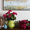 Vickerman 15" Artificial Hot Pink Polyester Begonia Bush Image 1