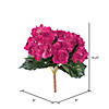 Vickerman 15" Artificial Hot Pink Polyester Begonia Bush Image 2