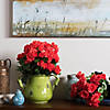 Vickerman 15" Artificial Orange Polyester Begonia Bush Image 1
