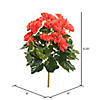 Vickerman 15" Artificial Orange Polyester Begonia Bush Image 2