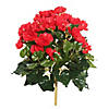 Vickerman 15" Artificial Red Polyester Begonia Bush Image 1