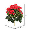 Vickerman 15" Artificial Red Polyester Begonia Bush Image 2