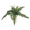 Vickerman 16" Artificial Green Leather Fern Bush with 13 Leaves - 2/pk Image 1