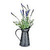 Vickerman 17.5" Artificial Lavender in Galvanized Pot Image 1