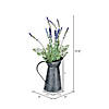Vickerman 17.5" Artificial Lavender in Galvanized Pot Image 1