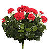 Vickerman 17.5" Artificial Red Polyester Geranium Bush Image 1
