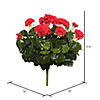 Vickerman 17.5" Artificial Red Polyester Geranium Bush Image 1