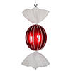 Vickerman 18.5" Red-White Oval Striped Candy Christmas Ornament Image 1