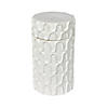 Vickerman 18.5" White Ceramic Container with Lid Image 1