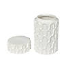 Vickerman 18.5" White Ceramic Container with Lid Image 1