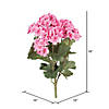 Vickerman 18" Artificial Coral Geranium Bush, 4 Pack Image 1
