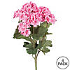 Vickerman 18" Artificial Coral Geranium Bush, 4 Pack Image 2