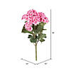 Vickerman 18" Artificial Coral Geranium Bush. Image 2