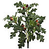 Vickerman 18" Artificial Green Oak Spray. Includes 3 sprays per pack. Image 1