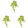 Vickerman 18" Artificial Light Green Ivy Hanging Bush, Set of 3 Image 2