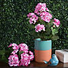 Vickerman 18" Artificial Light Pink Geranium Bush, 4 Pack Image 1