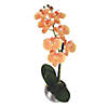 Vickerman 18" Artificial Peach Phalaenopsis In Metal Pot Real Touch Petals Image 1