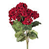 Vickerman 18" Artificial Red Geranium Bush, 4 Pack Image 1