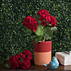 Vickerman 18" Artificial Red Geranium Bush, 4 Pack Image 1
