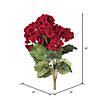 Vickerman 18" Artificial Red Geranium Bush, 4 Pack Image 2