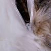 Vickerman 18" Proper 18" Snow LynProper FauProper Fur Pillow. It is fully lined, and has a Zipper Closure. Image 2