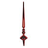 Vickerman 18" Red Shiny Cupola Finial Image 1